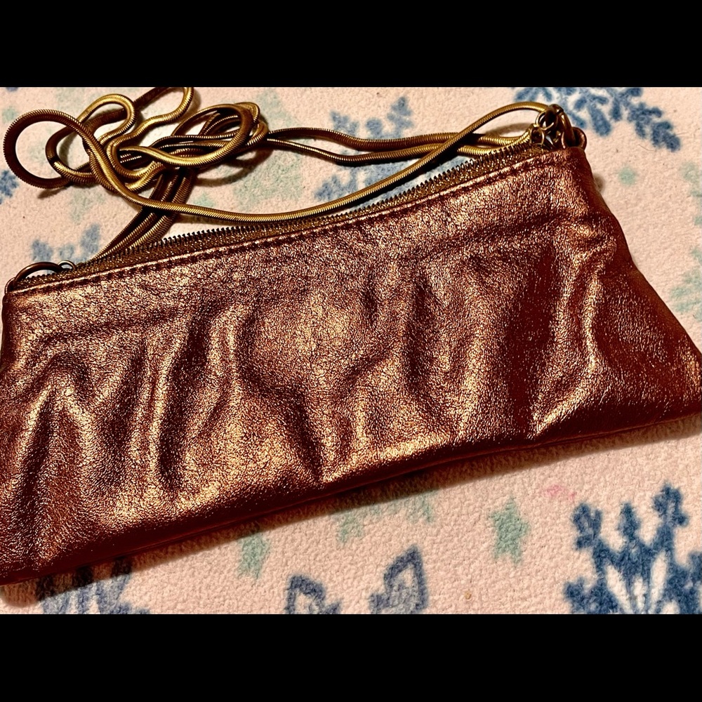 Minx Los Feliz leather bag bronze vintage no flaws